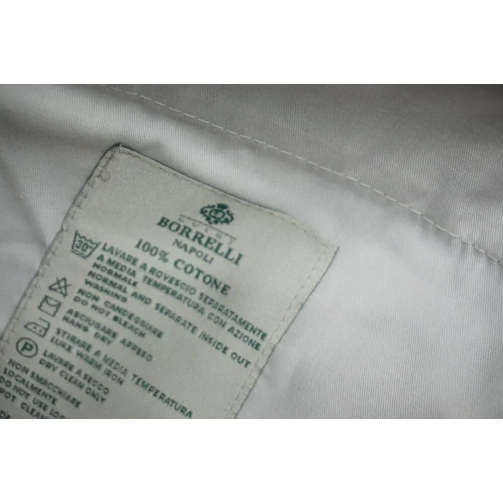 Luigi Borrelli Medium Brown 100% Cotton Pants Sz 52 NEW